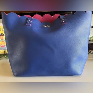 Spring Tote Blue/pink.